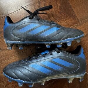 Adidas Black and Blue Soccer Cleats